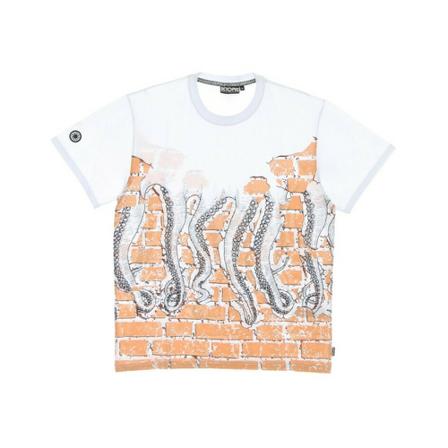 Octopus t-shirt bricks tee Hvid, Herre