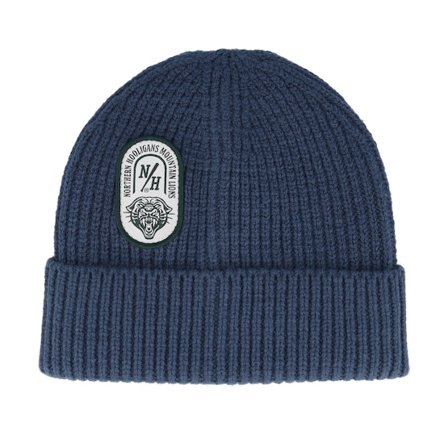 Northern Hooligans - Blå cuff Beanie - Mountainlions Beanie Steel Blue Cuff @ Hatstore