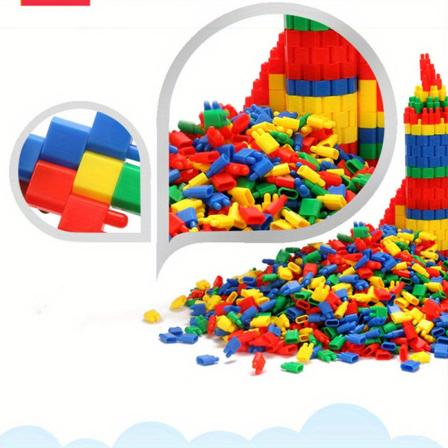 100/200 st Barnleksaker DIYPlastkulaByggklossarPedagogiska Leksaker Tidig Utbildning DagisBabyStoraPartiklar PusselByggklossar Mixed color 100pcs