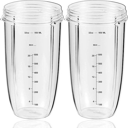 Reservedele 32oz Blender Kopper (2 Pakker) Reservedele Blender Kopper Kompatibel med NutriBullet 600w og 900w Blender