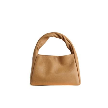 Dam Handväska Första lagret getskinn Mode Enkel axel Crossbody Chain Bag Apricot