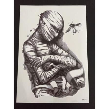 Tillfällig Tatuering 21 x 15cm - mumie