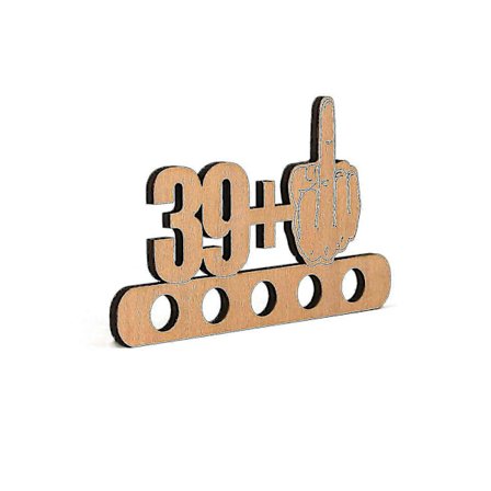 40-års fødselsdagsgave i træ - 39 + 1 - 40-års fødselsdagsgave - Fødselsdagsjubilæum - Trægaver