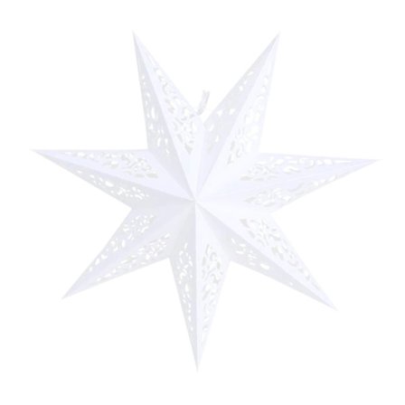 Udhulet Otte-Kantet Papir LED Lanterne Stjerne Natlys Hængelampe Ornament