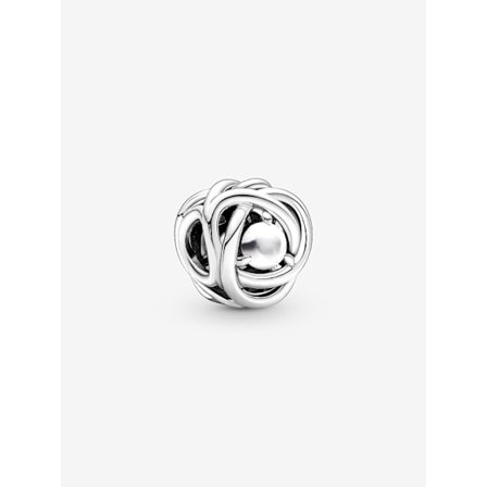Pandora - Juni Vit Pärlemor Evighetscirkelberlock - Sterlingsilver