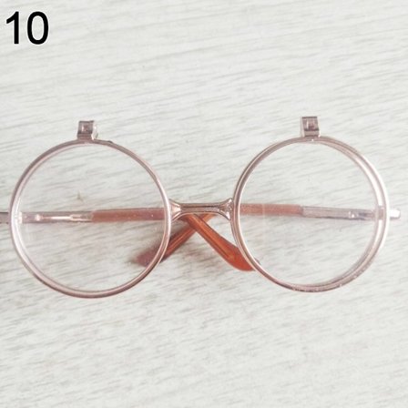 Söta runda plyschdockor glasögon 10 10