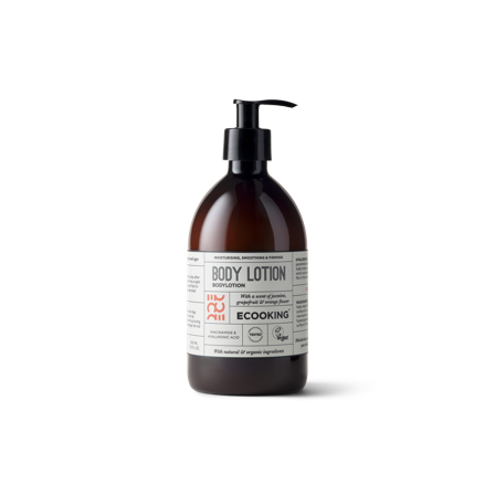 Ecooking Bodylotion 500 ml - Hydrerende og Udglattende med Hyaluronsyre & Niacinamid, Egnet til Alle Hudtyper