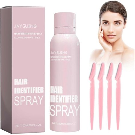 Håridentifikatorspray for ansiktsbarbering, hud- og kroppshåridentifikatorspray, lett å rengjøre, uten rester, egnet for alle hudtyper