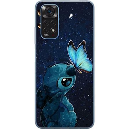 Xiaomi Redmi Note 11 Gjennomsiktig deksel Stitch sommerfugl