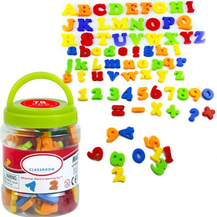 Magnetic Alphabet Barn Utbildnings Lär Magneter Bokstäver Siffror Symboler Leksak ABC 123 Kylskåp Plast Leksak