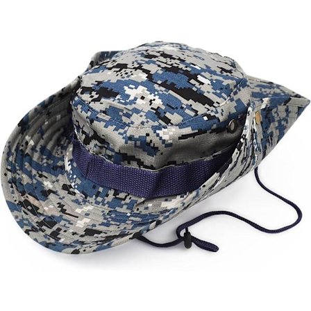 Blå Camouflage Kasket, Udendørs Bredbremmet Solhat, Klassisk Combat