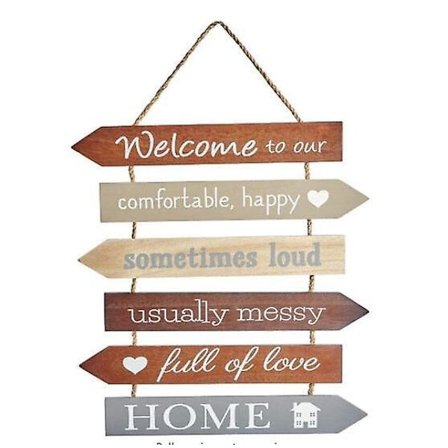 Tretre pil for hjemmet, dekorasjon med flere piler, velkomstskilt, oppføringspynt