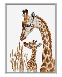 Broderikit Billlde Giraffer - Luca-S
