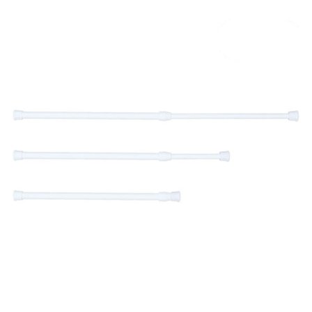 4 stk. Udtrækkelige Skabstænger Spændingsstang Fjeder Gardinstang Justerbar Bredde 11,8-20 Tommer (hvid)