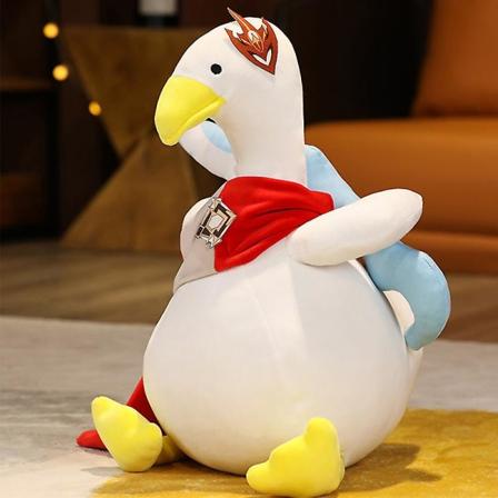 Genshin Impact Tartaglia D'artagnan Duck Plysch, 60 cm Doll Gose Toy Plysch Anime Game, Cosplay kostym Plysch rekvisita för fans, födelsedagspresent