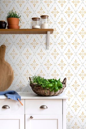 Duro Ljungbacka 392-02 Tapet Duro 1900 Gul, Färg & tapeter