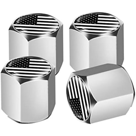 Ajxn 4-pack Skull Car Wheel Däck Ventil Stamkapslar Lufttäta dammsäkra lock Universal däck Luftventil Caps för bilar, lastbilar, cyklar, Car Ac