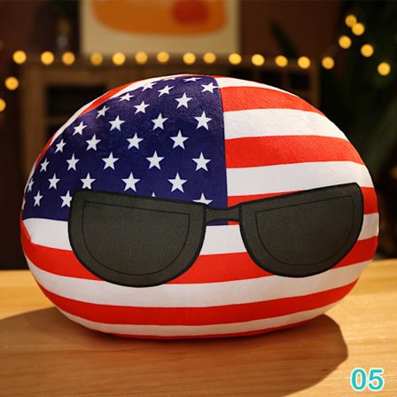 10 cm Country Ball Plysj Leketøy Polandball Anheng Countryball