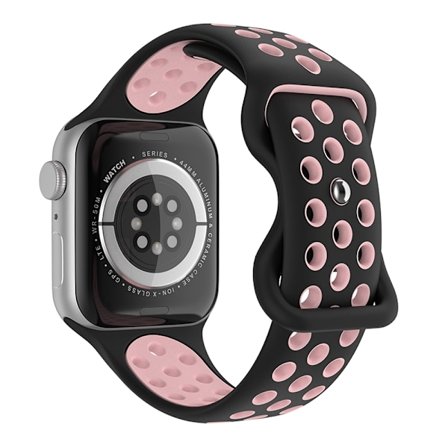 Sportarmband Dual-Color Apple Watch 42/41/40/38 mm (M/L) Svart/Rosa