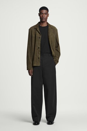 COS Regular Cotton T-Shirt in Black - Men