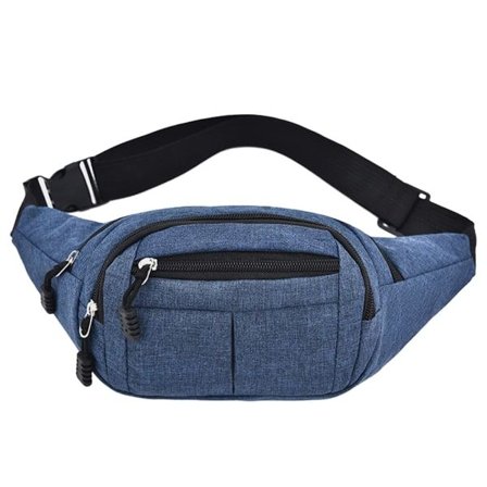 Bæltetaske Mænd Kvinder Fanny Pack Feriepenge Bæltetaske Blå