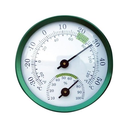 Pointer Type Hygrothermograph Termo-hygrometer GRØNN