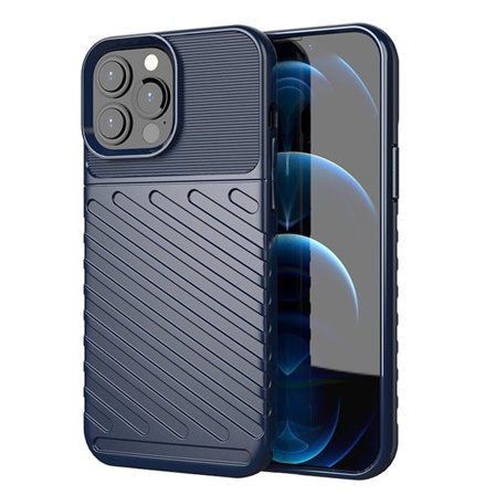 Thunder Case Joustava Kova Rugged Cover TPU Case for iPhone 13 Pro Max sininen