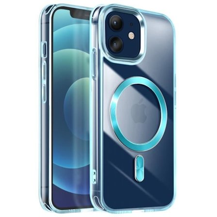 Coque - MagSafe - iPhone 12 Pro - Crystal Farve - Blå - Anti-gulning