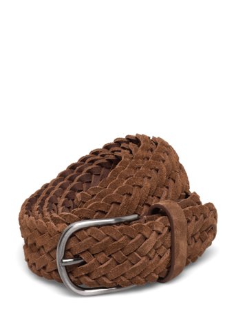 Anderson's Suede Woven Belt Blue - 3,5 - Brown - 95