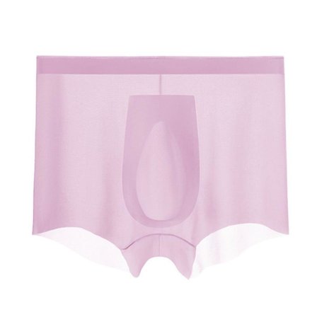 Herreundertøj 3D Stereo Stempling Ét-delt Herre Ice Silk Boxer Åndbar Sømløs Sexet Gennemsigtig Trusse