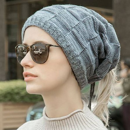 Vinter Höst Unisex Pullover Cap Ull Stickad Unisex varm mössa - high quality