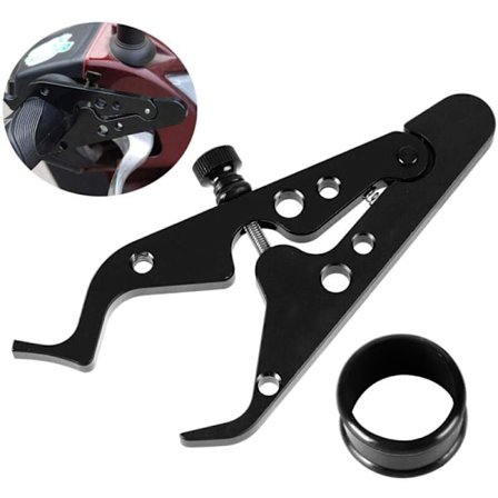 Universal motorcykel gashåndtagsassistent, motorcykel låseassistent fartpilot klemme greb med silikone ring