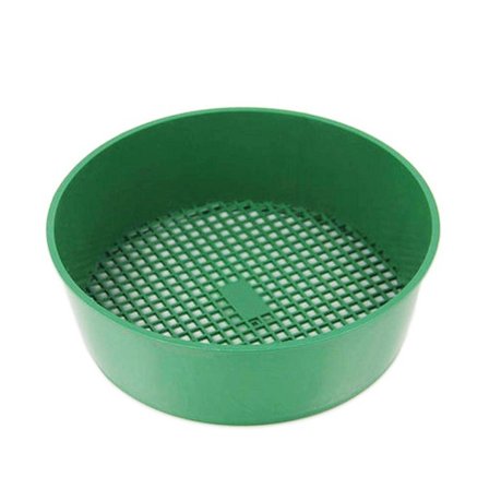 Håndholdt hagesikt i plast for jord, steiner og netting