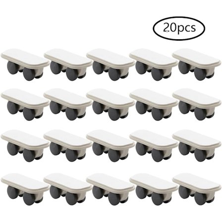 20 stk Selvklebende Hjul Møbelhjul Selvklebende