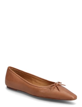 Polo Ralph Lauren Pointed Leather Ballet Flat - Brown - 36