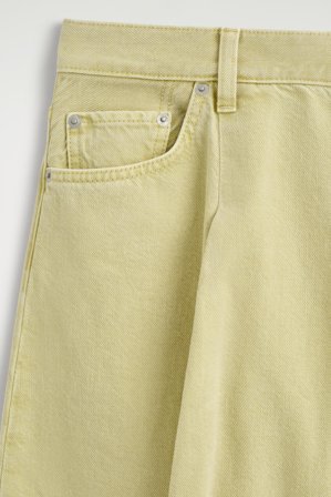 COS Women's Twine Barrel-Leg Jeans in Yellow