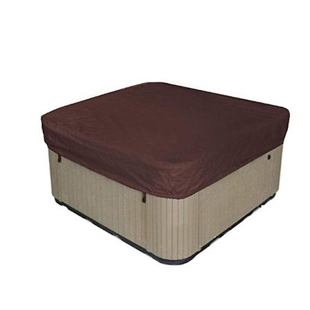 Vandtæt polyester firkantet spabad cover udendørs spa covers firkantet brun (231*231*30cm)