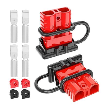 Anderson Konnektor, 120A 2-6 Gauge Batteri Hurtig Tilslutning 12V-36V Anderson Stik Batterikabel Hurtig Tilslutning (2 Pak)