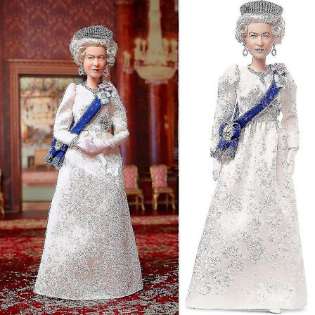 Dronning Elizabeth II Platinum Jubilee Barbie-dukke - Kongelig monarkifigurleketøy