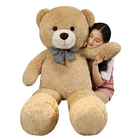 Jätte 105/125/145 cm mjuk nalle Plyschleksaker Brown Bear Su light brown 105cm