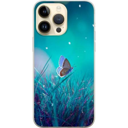 Apple iPhone 15 Pro Max Deksel / Mobildeksel - Blå sommerfugl