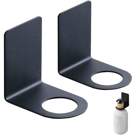 2 st Dispenserhållare Krokar, Väggmonterad Tvålpump, Väggfäste