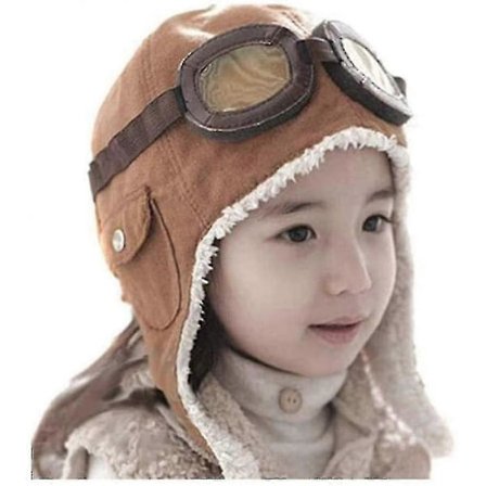 Vauvan lasten poikien ja tyttöjen lämpimät korvaläpät lentäjämyssy lentäjälakki LIR