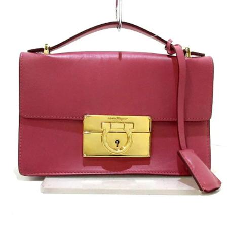 Salvatore Ferragamo Pre-owned, Leather Handbag Roze, Dames, Maat:ONE Size