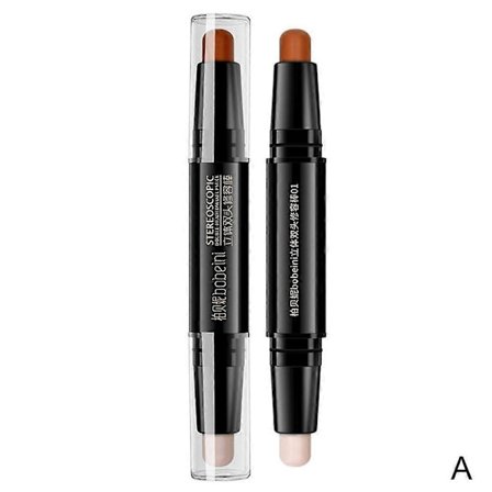 Highlighter Contouring Stick Dubbelsidig Concealer Stick Lätt att Sminka