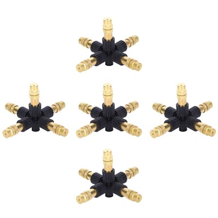 5 stk. G1/2 DN15 Justerbar Kobber Tågedyse Havevanding Vandingsprinkler