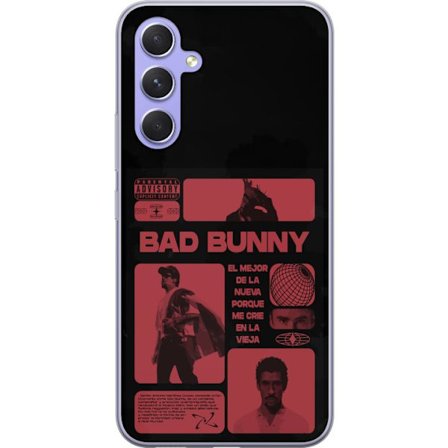 Kompatibelt Mobildeksel til Samsung Galaxy A54 Bad Bunny NFL-inspirert skjoldlogo med amerikansk fotball og stjerner