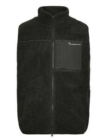 Teddy Fleece Vest - Grs/Vegan Vests Fleeces & Midlayers Grønn Knowledge Cotton Apparel*Betinget Tilbud