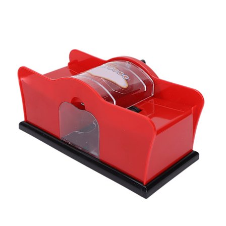 1-2 dekk manuell kortshuffler poker kortspill kasino kortshuffler verktøy rød ++/