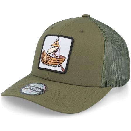 Moomin - Hemulen Boat Buck Green Trucker Trucker Green Cap - @ Hatstore